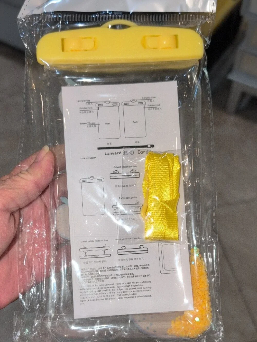 Waterproof Phone Pouch with Yellow Seal - Unbranded